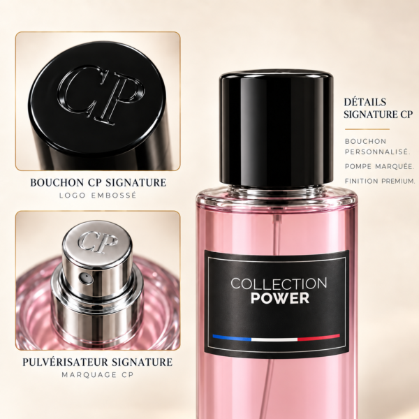 COCO PARISIENNE Collection Power – Détail bouchon signature