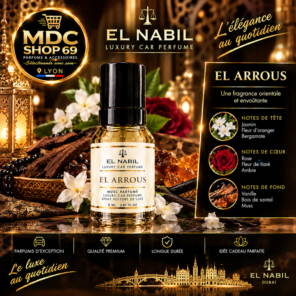 El Nabil El Arrous Spray Voiture de Luxe 5ml