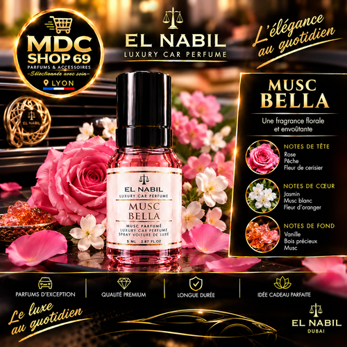 El Nabil Musc Bella Spray Voiture de Luxe 85ml