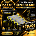 Lot de 4 Lames de Rasoir Compatibles OneBlade – Lames de Rechange