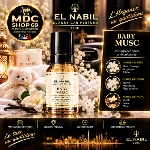 El Nabil Baby Musc Spray Voiture de Luxe 85ml