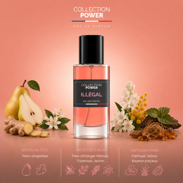 ILLÉGAL Collection Power – Flacon rose fond rose