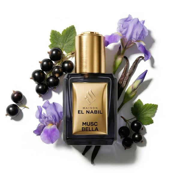 Maison El Nabil Musc Bella - Flacon avec cassis et iris violet