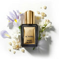 Maison El Nabil Musc Blanc - Flacon avec fleurs blanches et iris