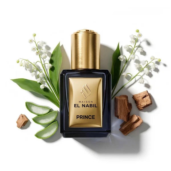 Maison El Nabil Prince - Flacon de parfum avec muguet et copeaux de bois