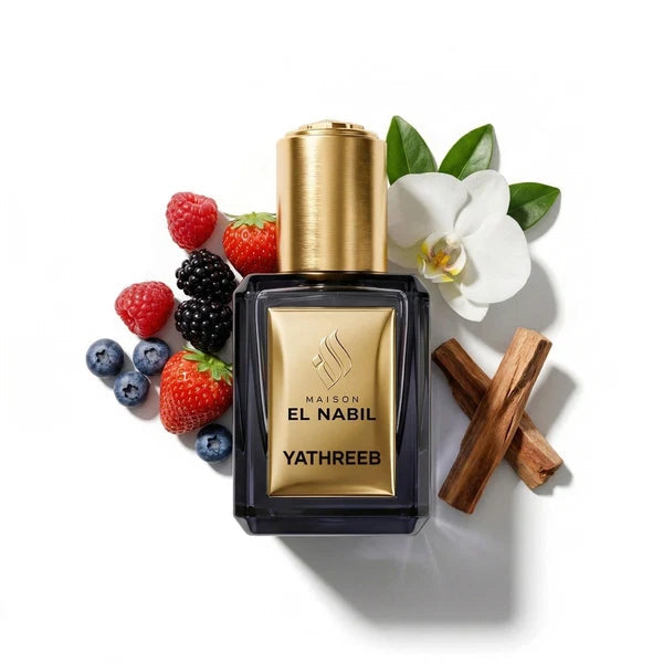 Maison El Nabil Yathreeb - Flacon avec fruits rouges et orchidée blanche